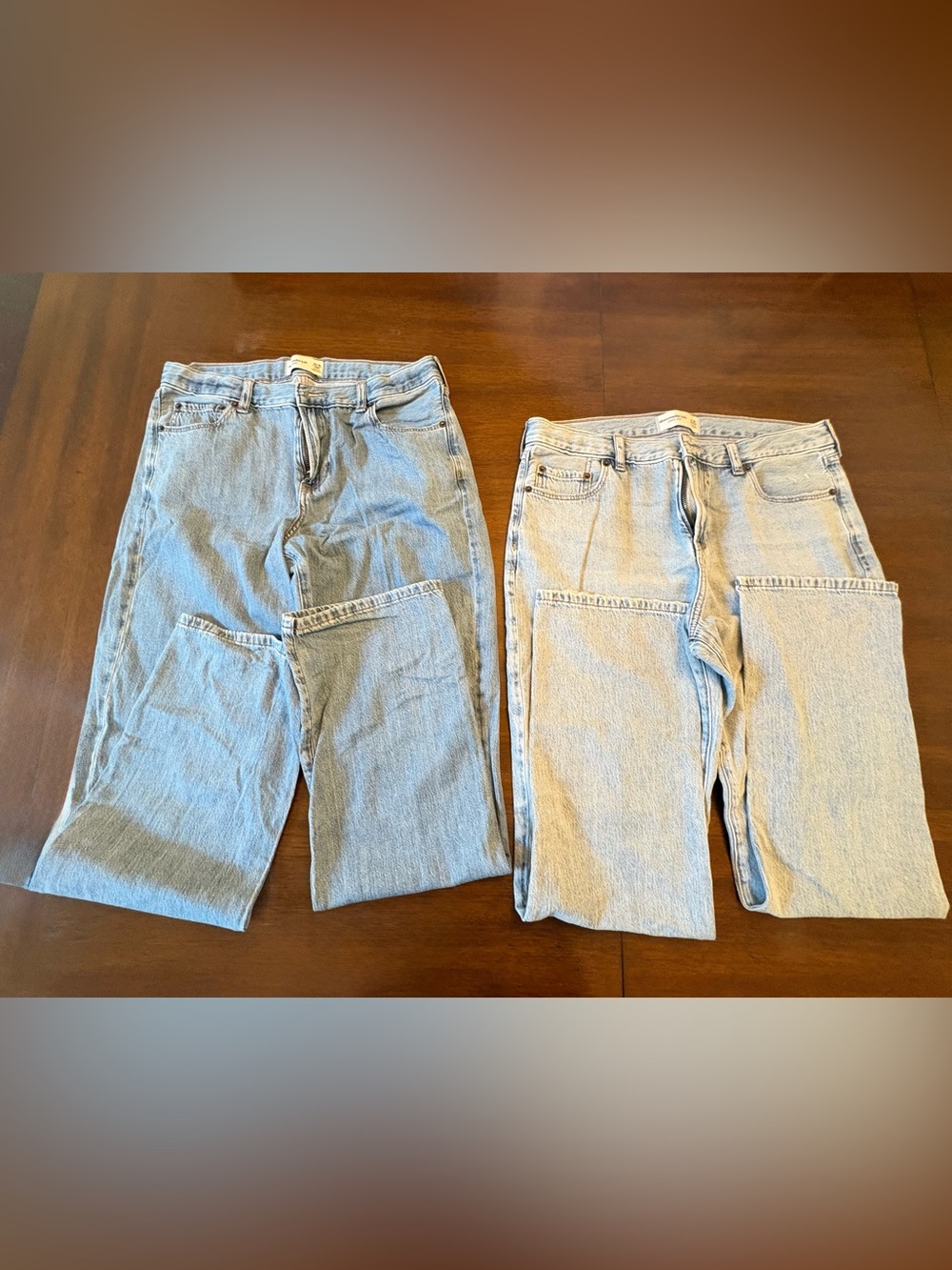 abercrombie kids Light Blue Straight Jeans - Pair